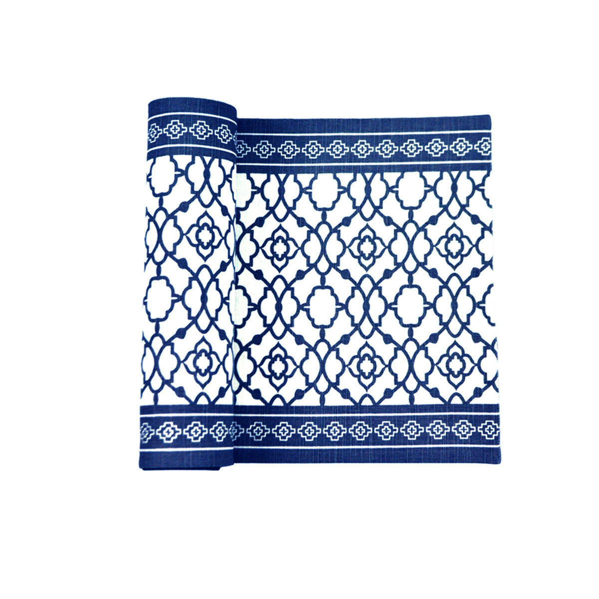 Rans Vintage Cotton Table Runner, 33 x 150 cm, Indigo