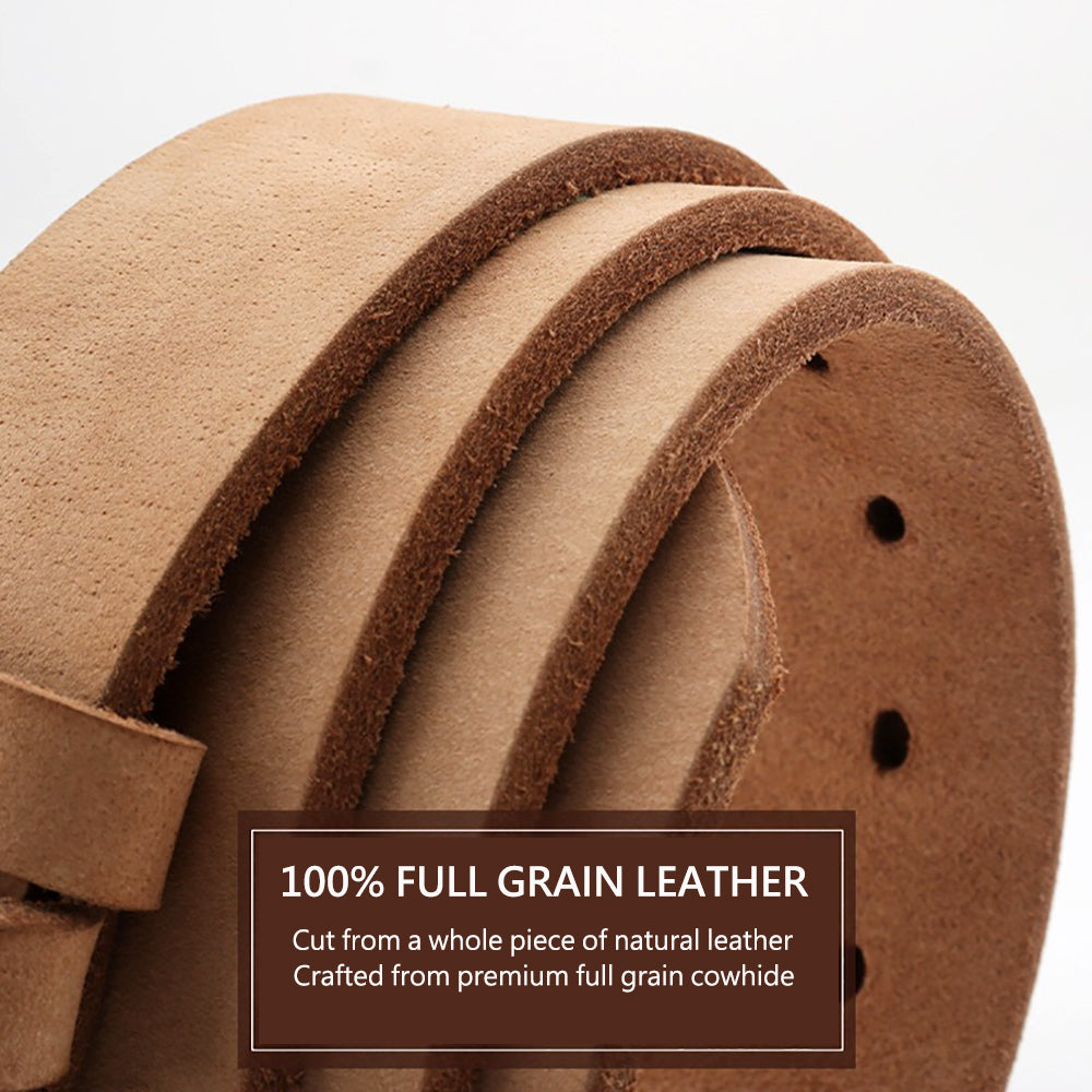 Men's Genuine Leather Belt Full Grain Cowhide Belt