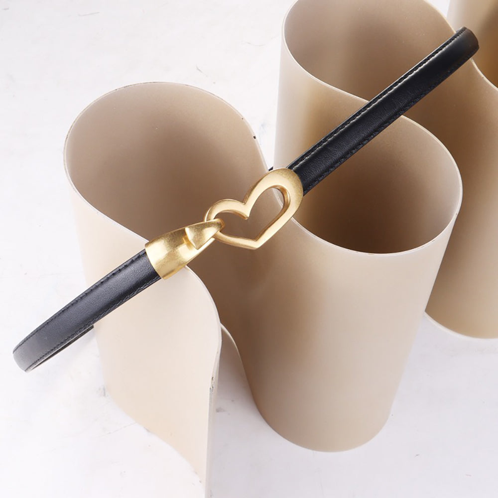 Women's Genuine Leather Thin Adjustable Waist Belt