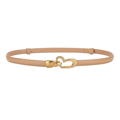 Women's Genuine Leather Thin Adjustable Waist Belt