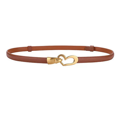 Women's Genuine Leather Thin Adjustable Waist Belt