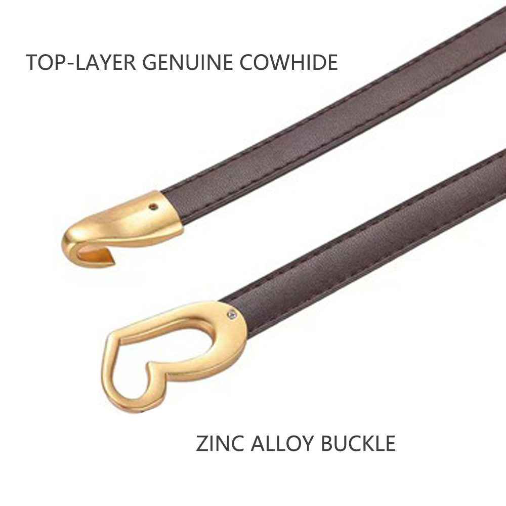 Women's Genuine Leather Thin Adjustable Waist Belt