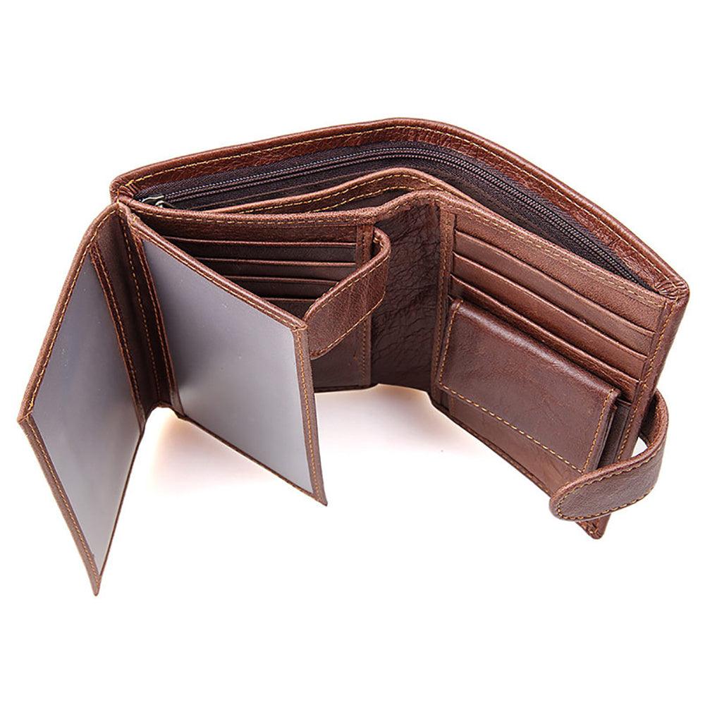 Genuine leather men wallets High-quality Multi card short wallet