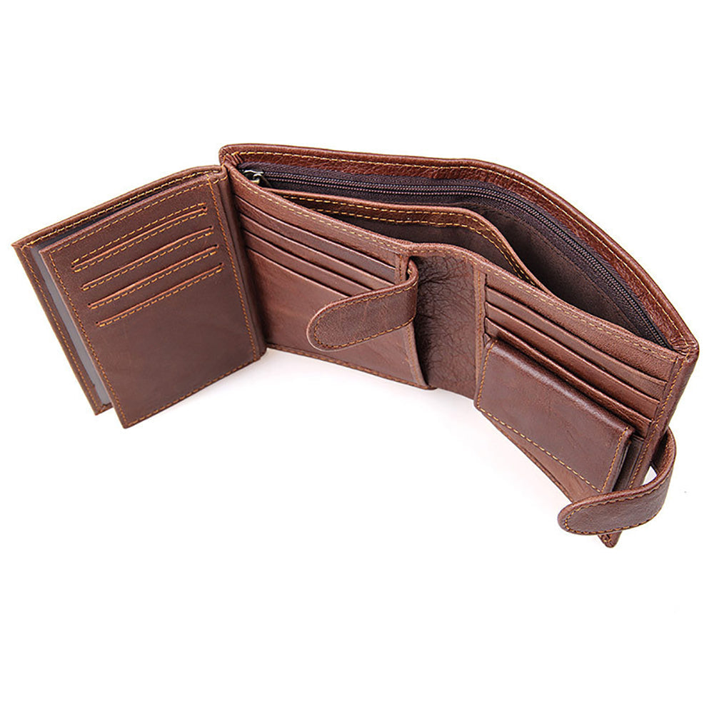 Genuine leather men wallets High-quality Multi card short wallet