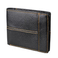 Men's Genuine Leather Bilfold Wallet RFID Blocking Card Holder Zipper