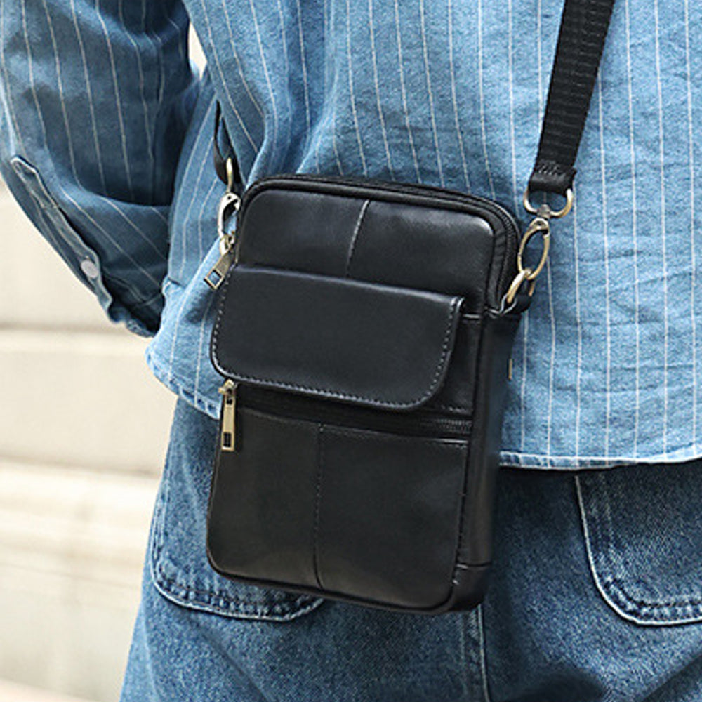 JR Joyreap Leather Crossbody Bag, Fits 7.9 in iPad, shown in a real setting, photo 3 of 6