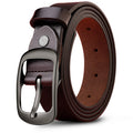 Genuine Leather 110-120CM Womens Belt Pin Buckle Top Layer Cow