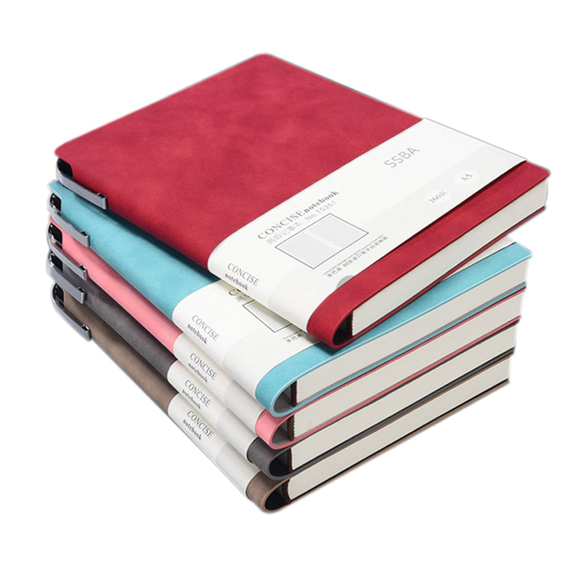 A5 200 Pages Fashion Glued PU Leather Cover Journal Travel Notebook Travellers