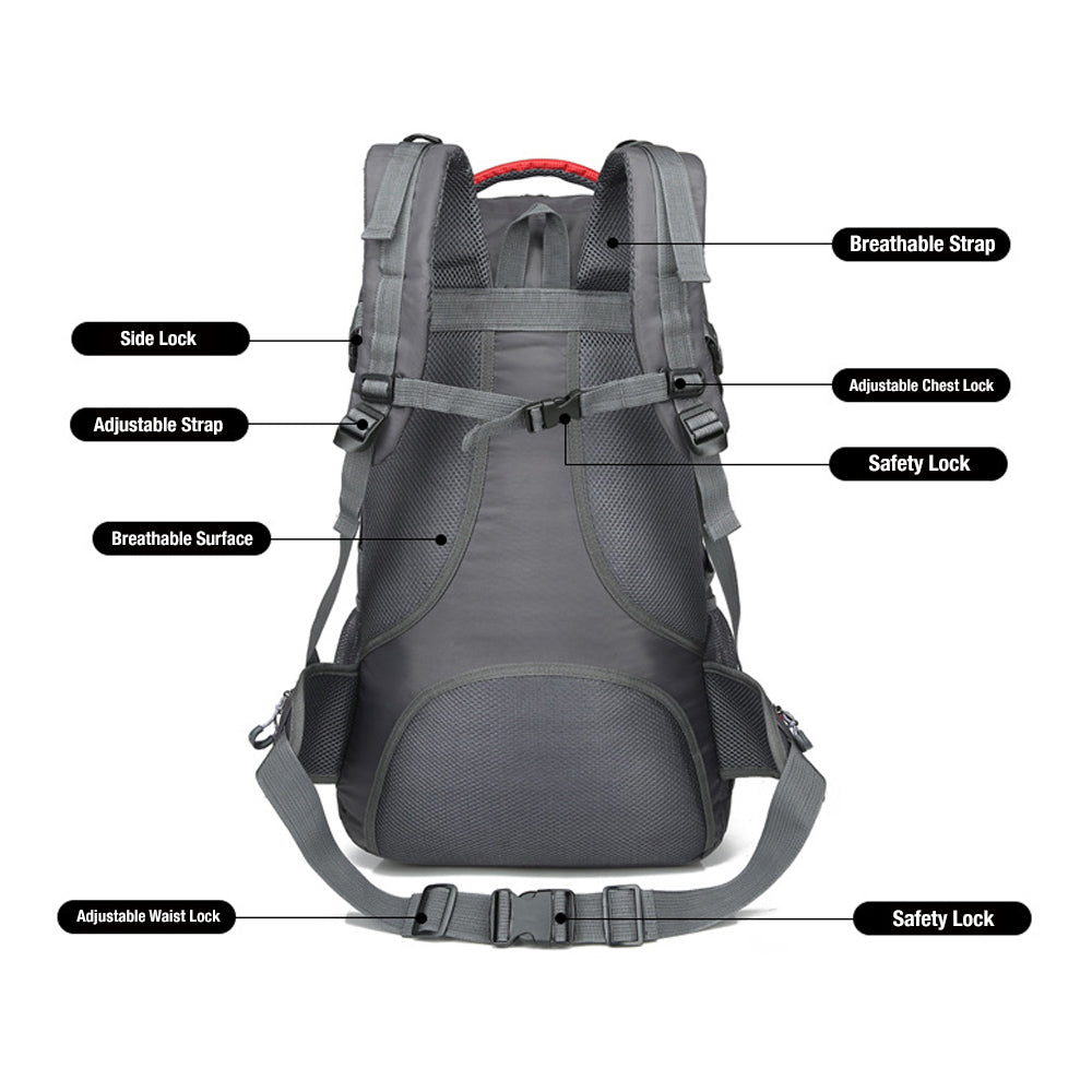 40L Waterproof Outdoor Hiking Backpack Camping Outdoor Trekking