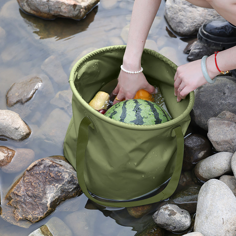 13L Travel Camping Folding Bucket Portable Barbecue Picnic Storage