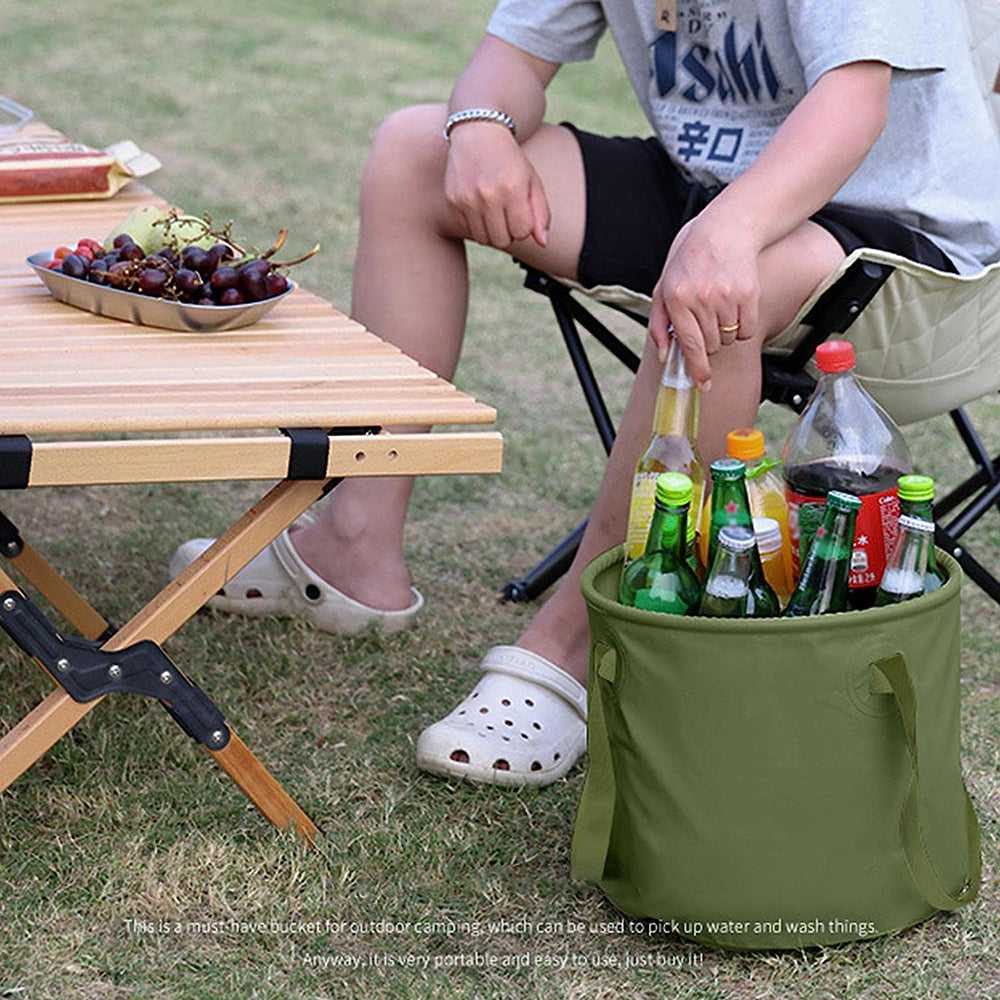 13L Travel Camping Folding Bucket Portable Barbecue Picnic Storage