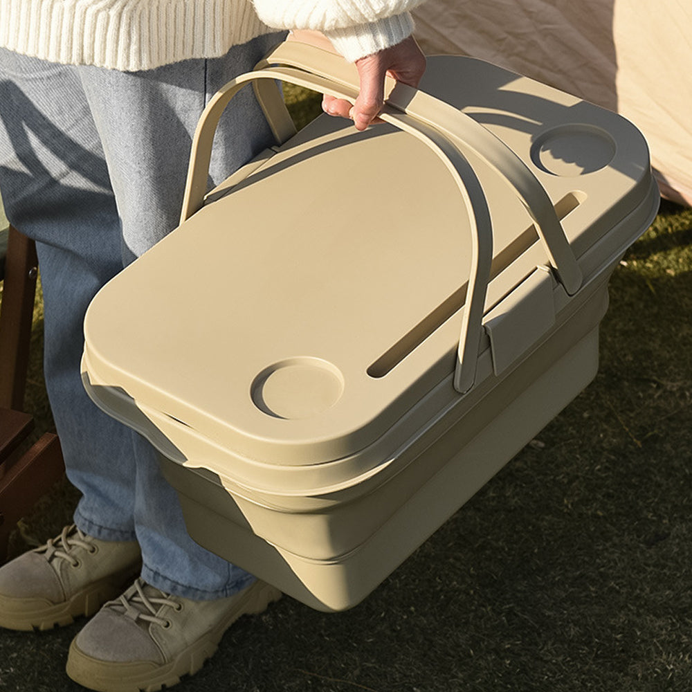 3 In 1 Folding Camping Storage Box Outdoor Food Fruit Container