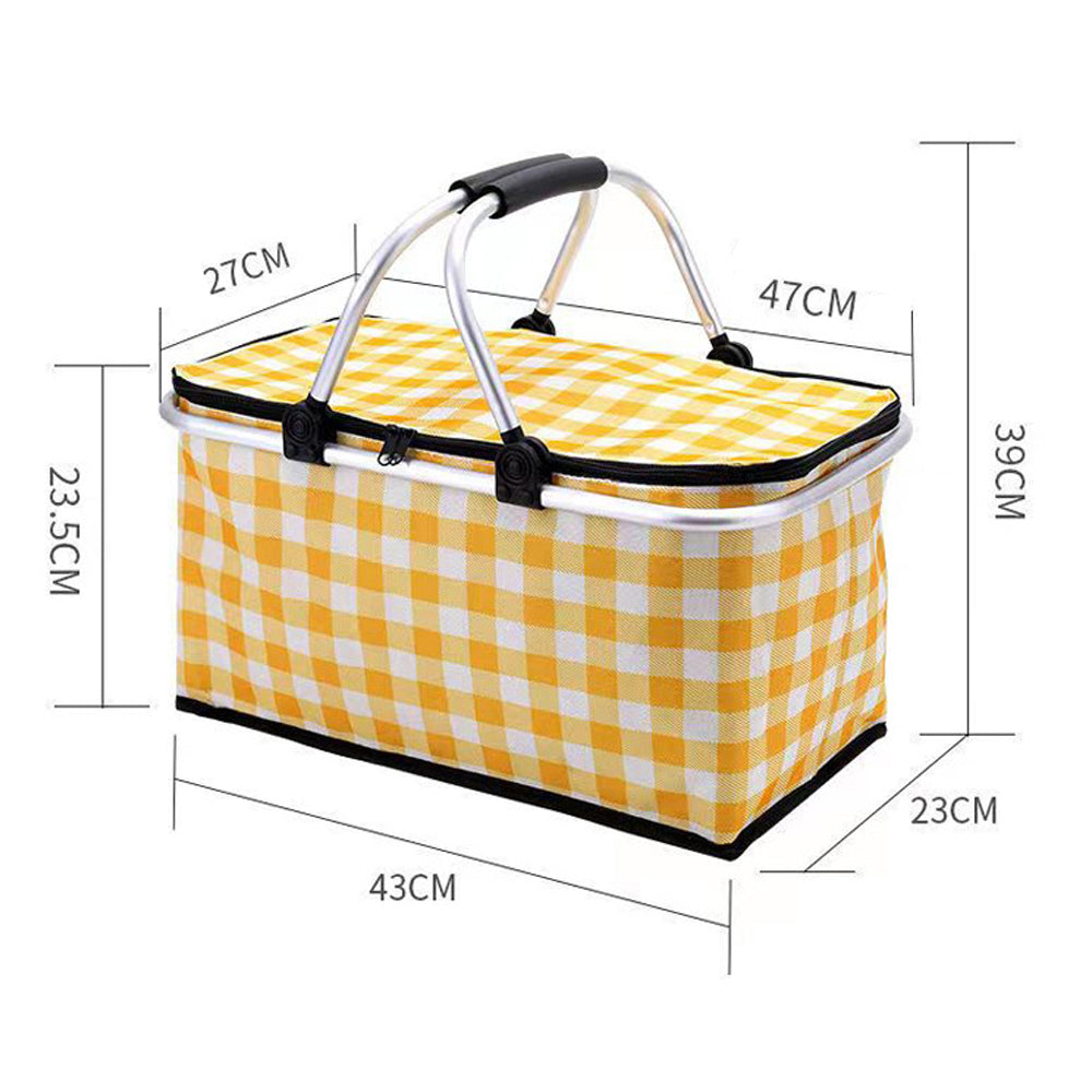 Collapsible Outdoor Camping Portable Insulated Picnic Basket Camping