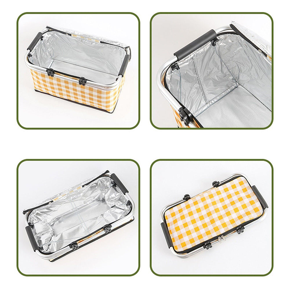 Collapsible Outdoor Camping Portable Insulated Picnic Basket Camping