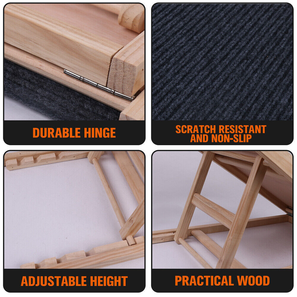 VaKa 100cm Foldable Dog Pet Ramp Adjustable Height Dogs Stairs
