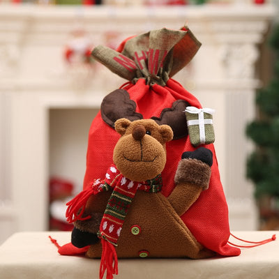 Felt Christmas Sack with Drawstring, 56 x 35 cm