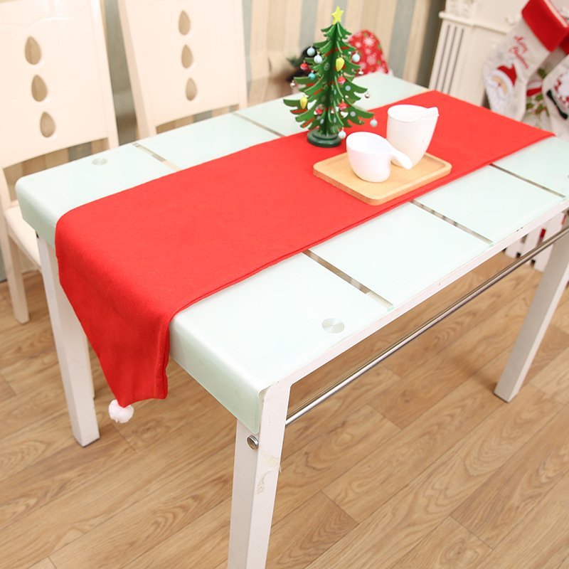 Red and White Christmas Table Runner, 34 x 176 cm