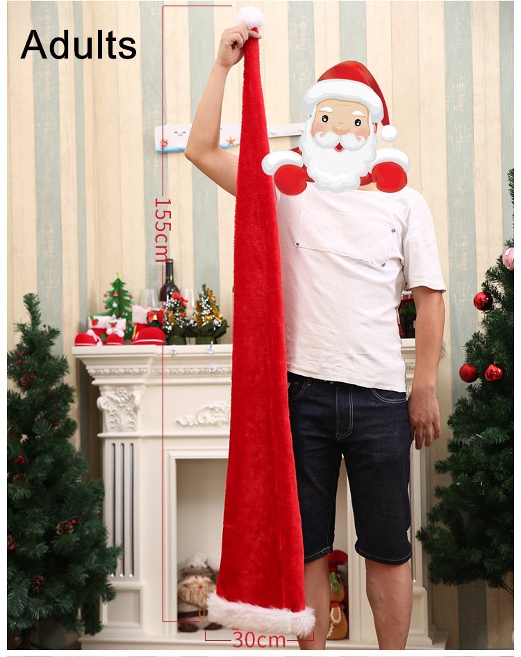 Extra Long Novelty Santa Hat, Adult