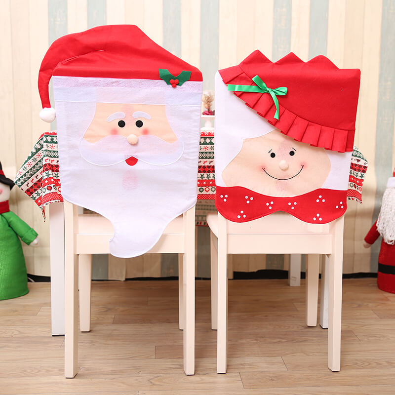 Mr and Mrs Santa Chair Covers, Set of 6