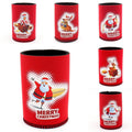 Christmas Stubby Holders with Santa and Reindeer Designs
