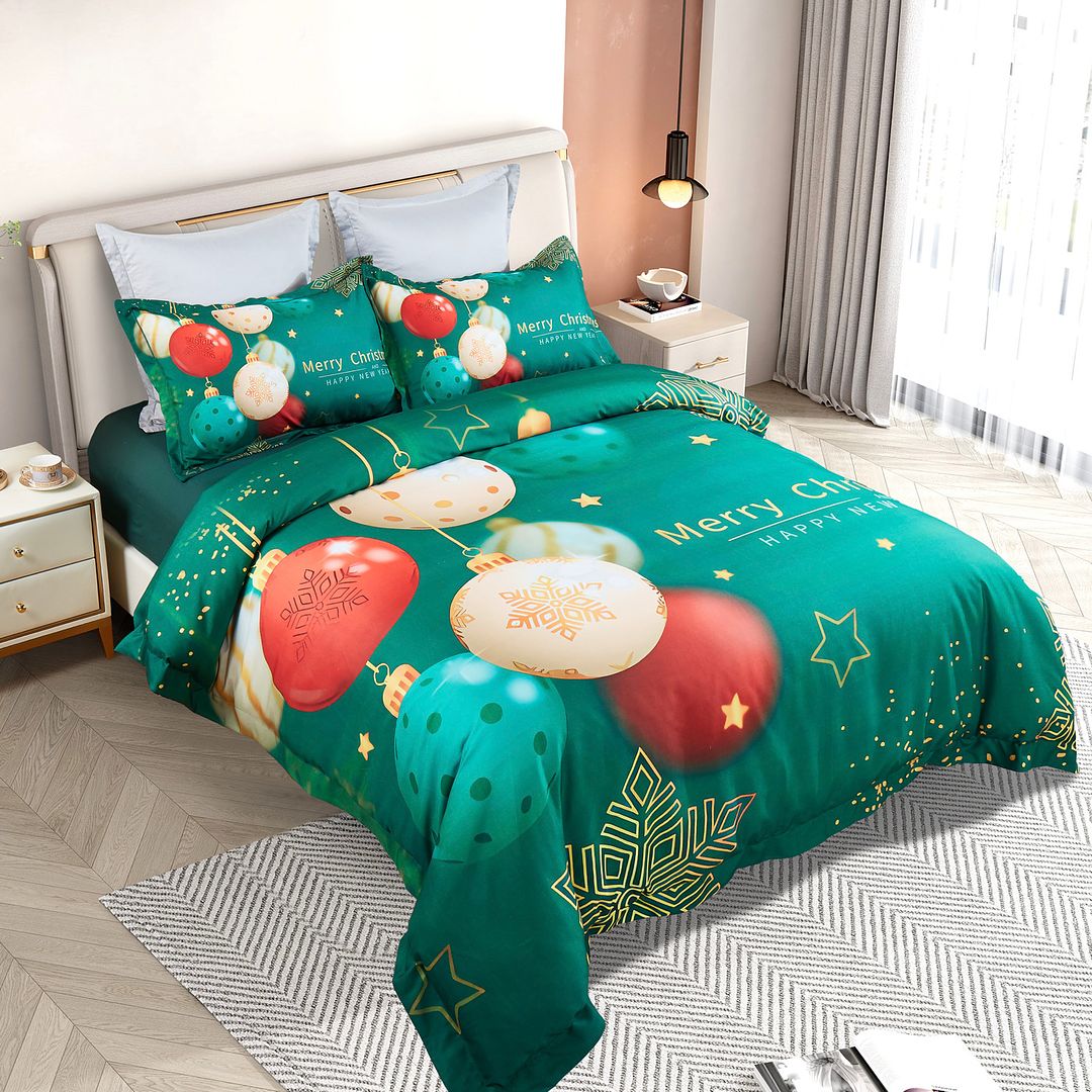 Christmas New Year Quilt Cover Set