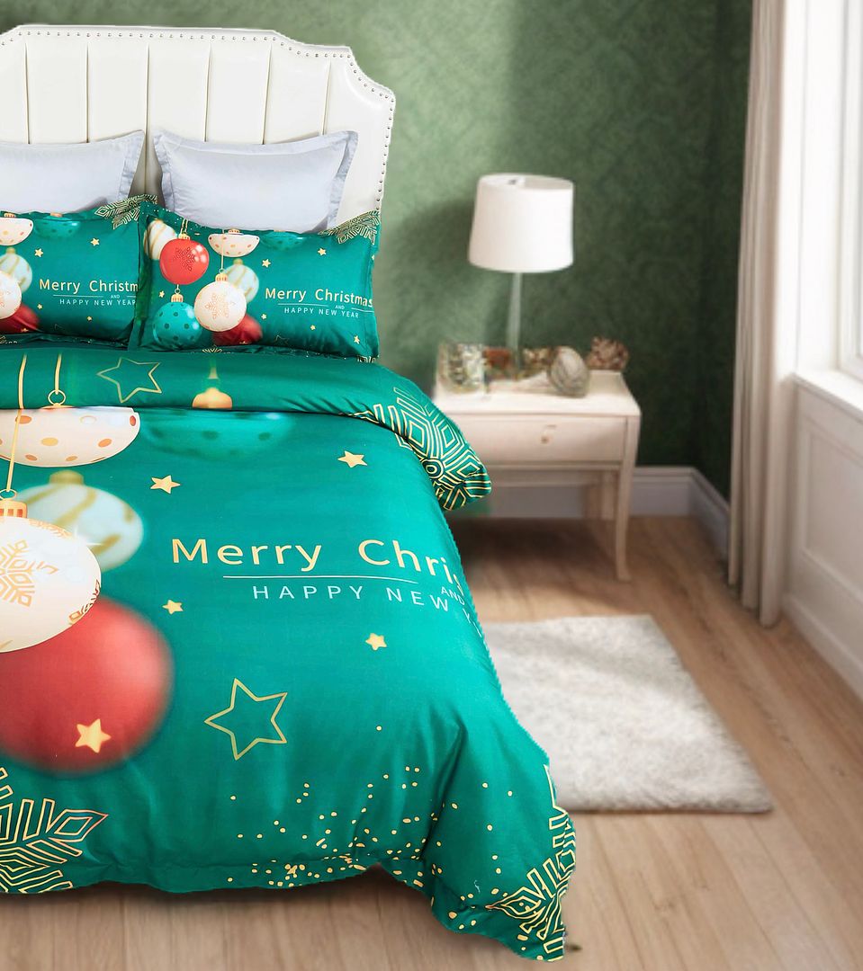 Christmas New Year Quilt Cover Set