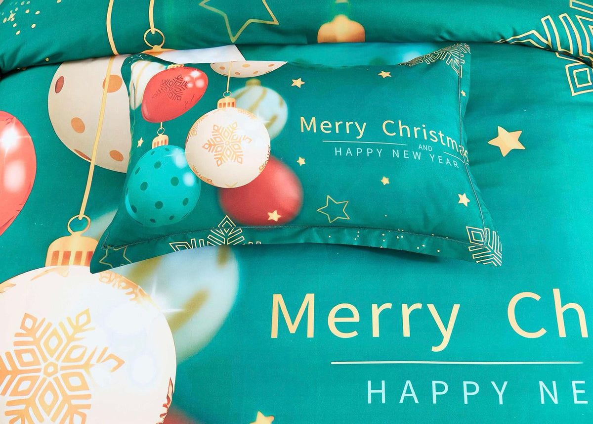 Christmas New Year Quilt Cover Set