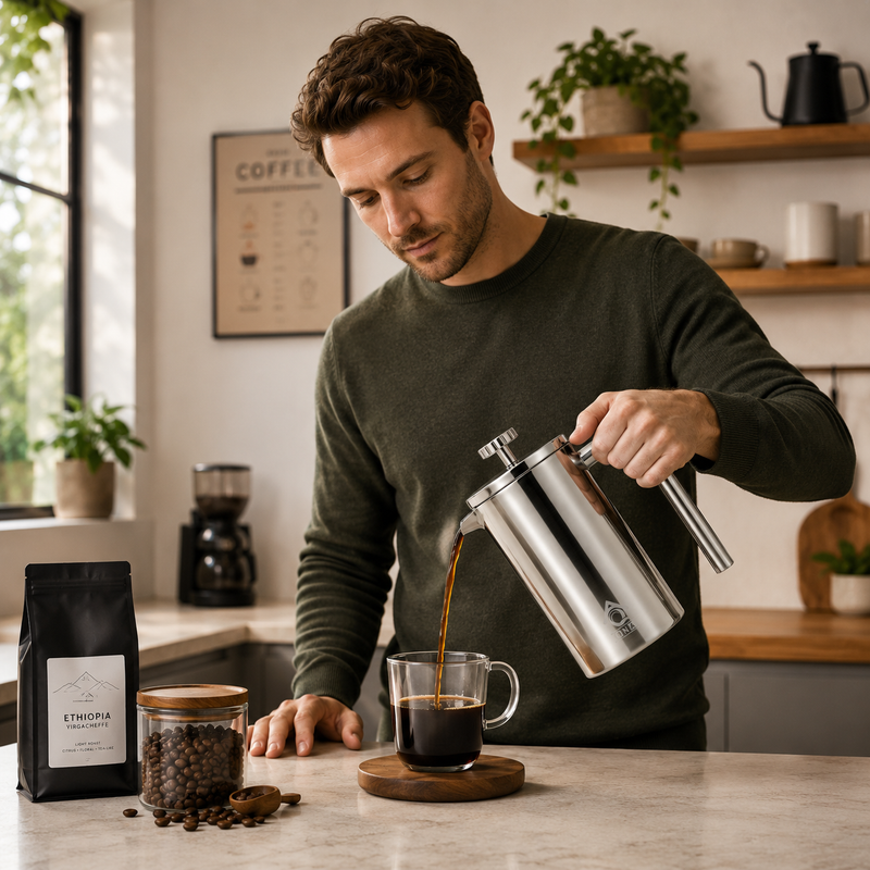 QNA French Press Coffee Gift Set, 350 ml