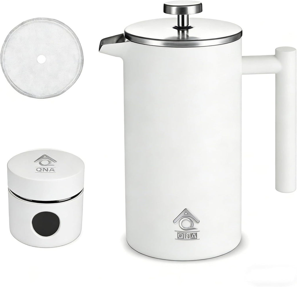 QNA French Press Gift Set with Coffee Canister, 350 ml