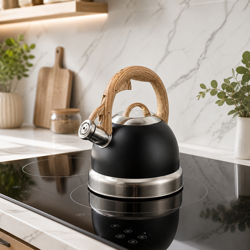 QNA Stainless Steel Whistling Kettle, 2.9 L