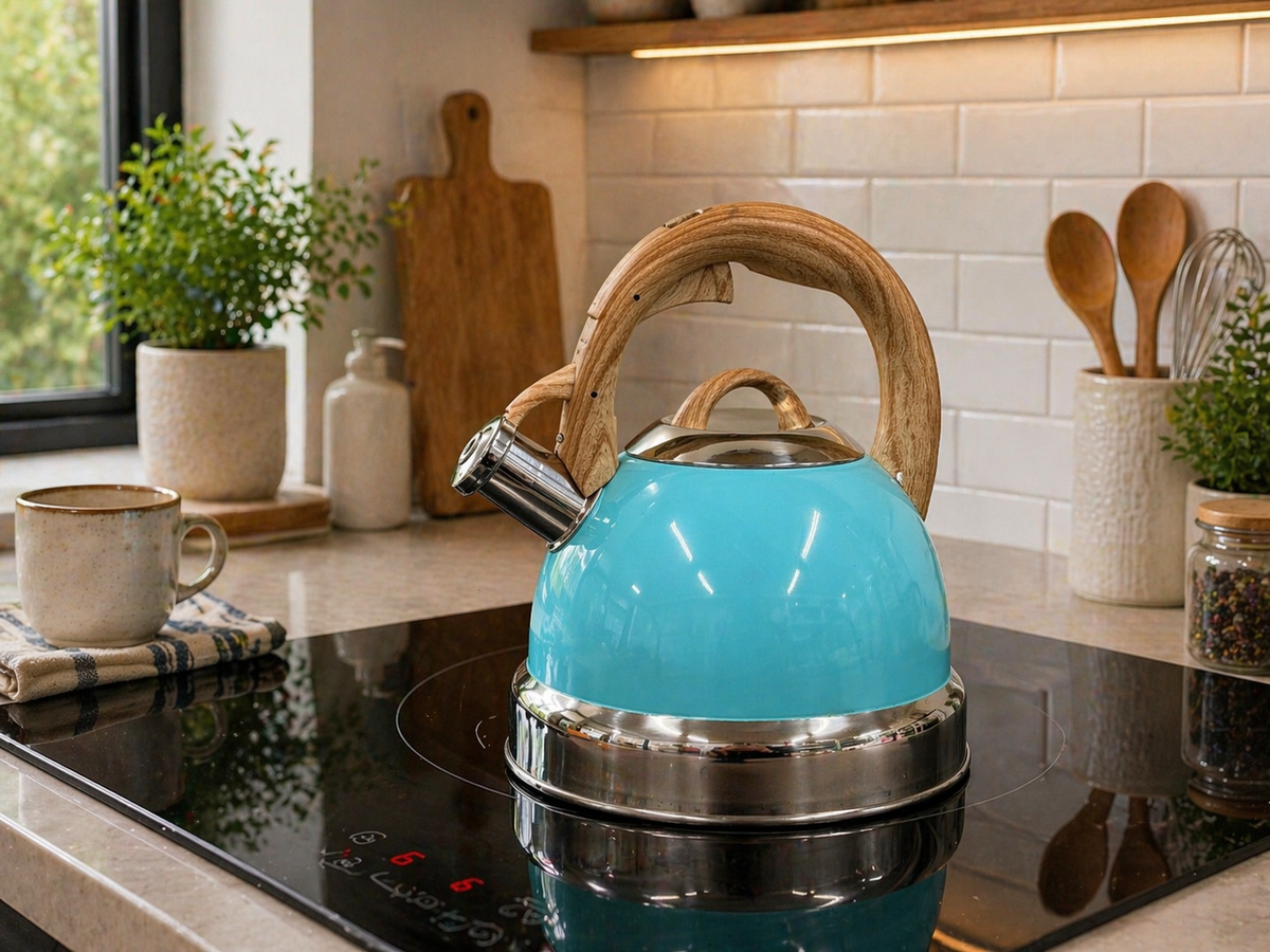 QNA Stainless Steel Whistling Kettle, 2.9 L