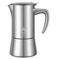 QNA Stainless Steel Moka Pot Coffee Maker, 6 Cup