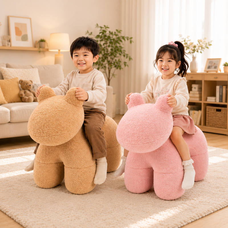 Lamb Stool Chair in Berber Fleece, 84 x 44 x 66 cm
