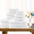 7 Piece Cotton Bath Towel Set, 500 GSM, White