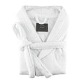 Cotton Terry Towelling Bathrobe, Large/XL, White
