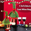 4X Christmas Bottle Covers Gift Holder Bags Red Wine Clothes Dot