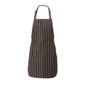 Striped Kitchen Aprons with Pocket, Coffee and White, 2 Pack