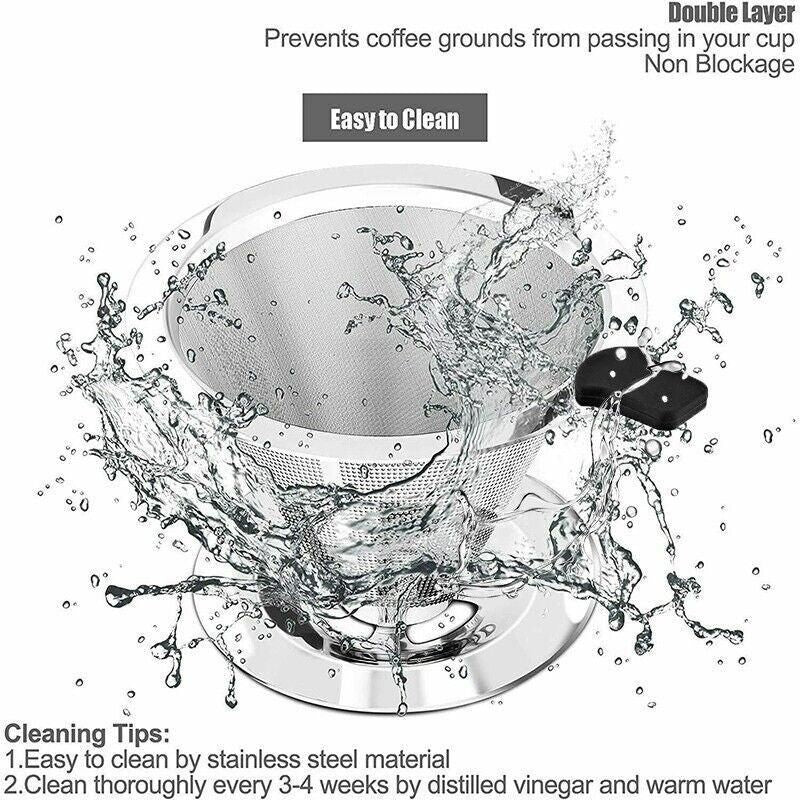 Reusable Stainless Steel Pour Over Coffee Filter