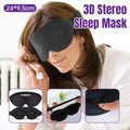 3D Contoured Memory Foam Sleep Eye Mask, Black