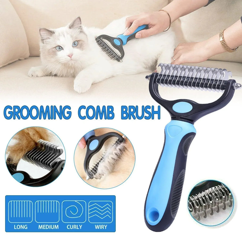 Dog Pet Cat Grooming Comb Brush Undercoat Rake Dematting Deshedding