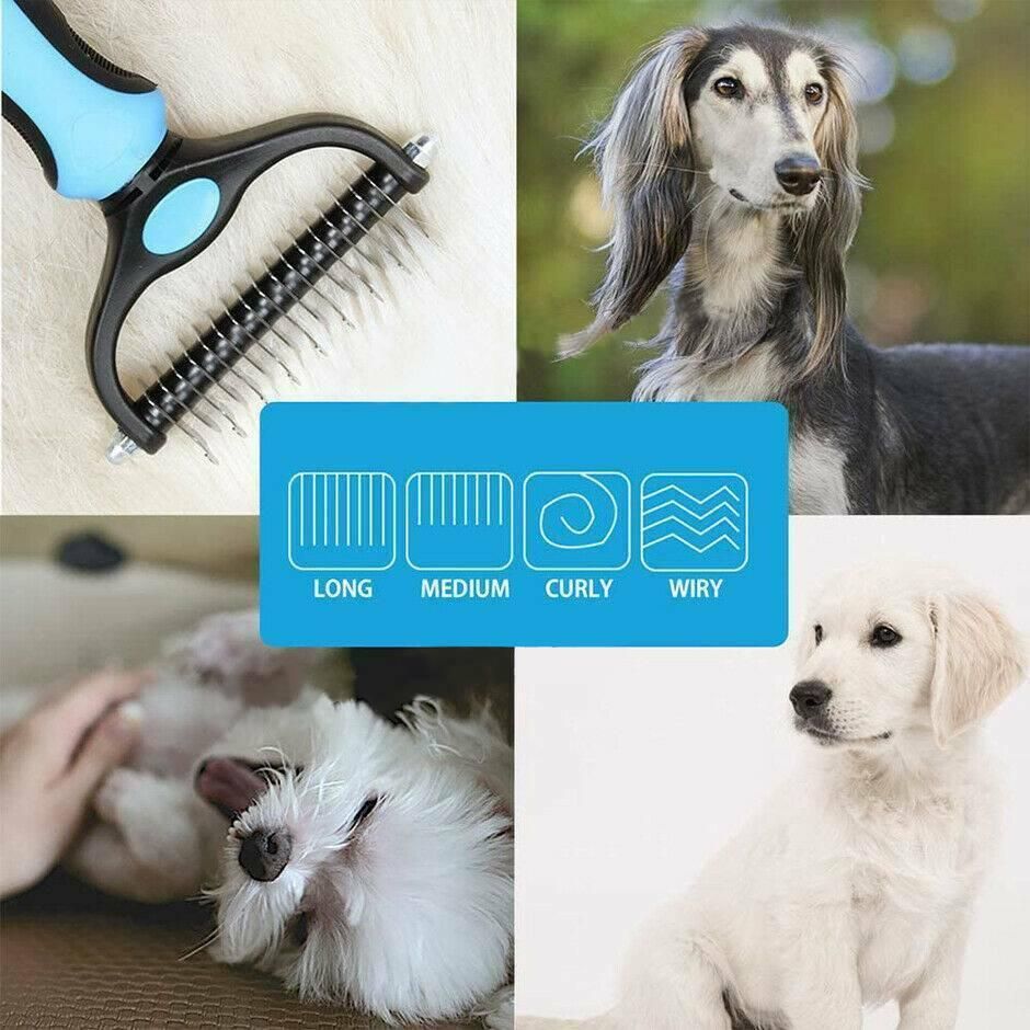 Dog Pet Cat Grooming Comb Brush Undercoat Rake Dematting Deshedding
