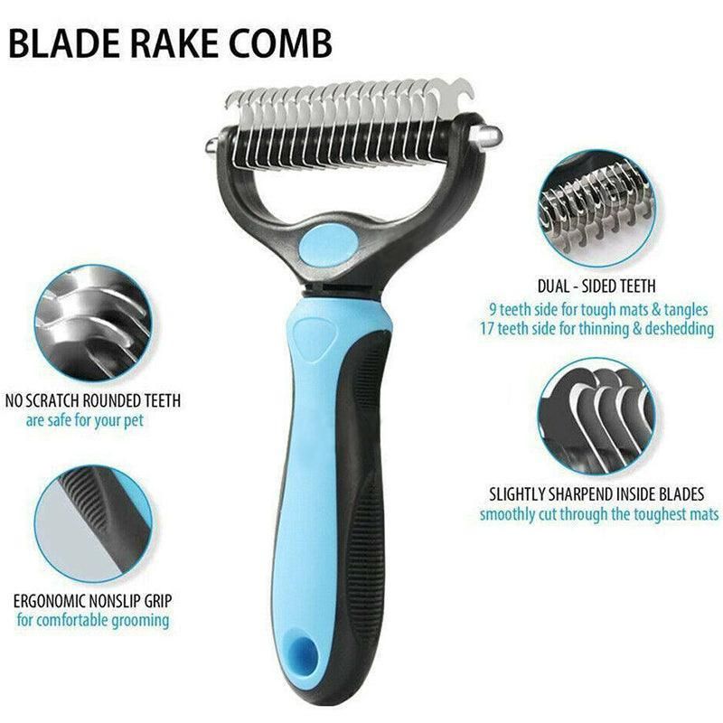 Dog Pet Cat Grooming Comb Brush Undercoat Rake Dematting Deshedding