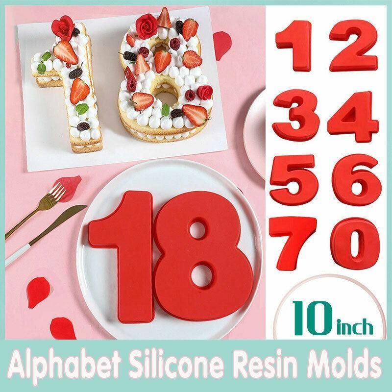 Silicone Number 4 Cake Mould, 10 Inch