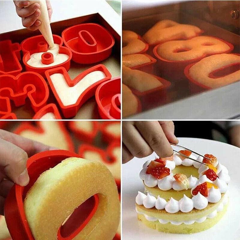 Silicone Number 4 Cake Mould, 10 Inch
