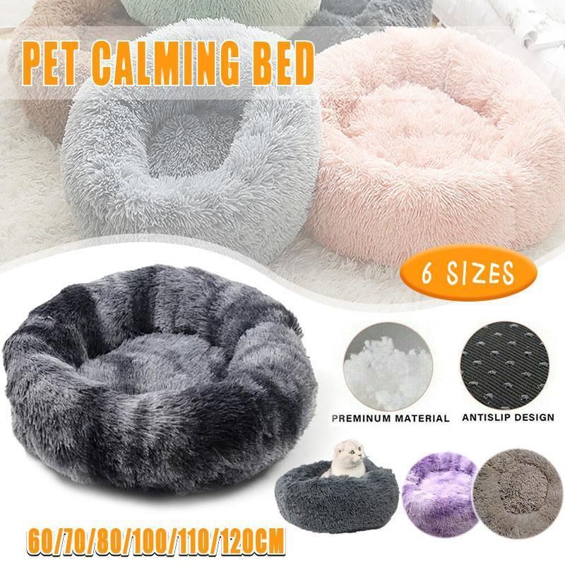Coffee Cat Bed Pet Bed Dog Donut Nest Calming Deep Sleeping Soft
