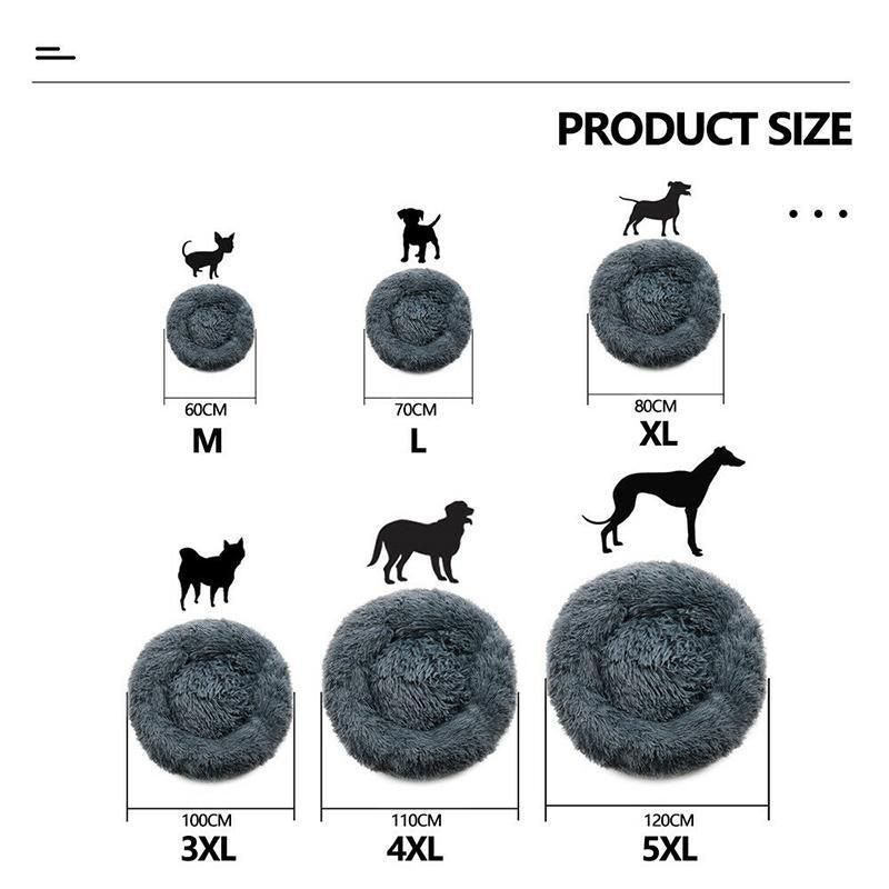 Coffee Cat Bed Pet Bed Dog Donut Nest Calming Deep Sleeping Soft