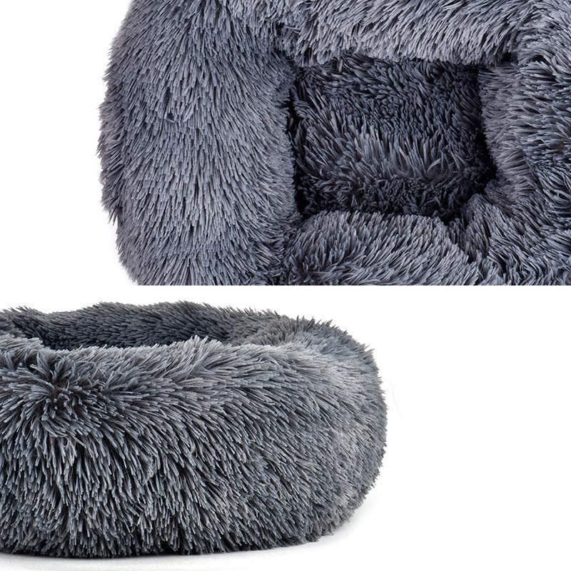 Coffee Cat Bed Pet Bed Dog Donut Nest Calming Deep Sleeping Soft