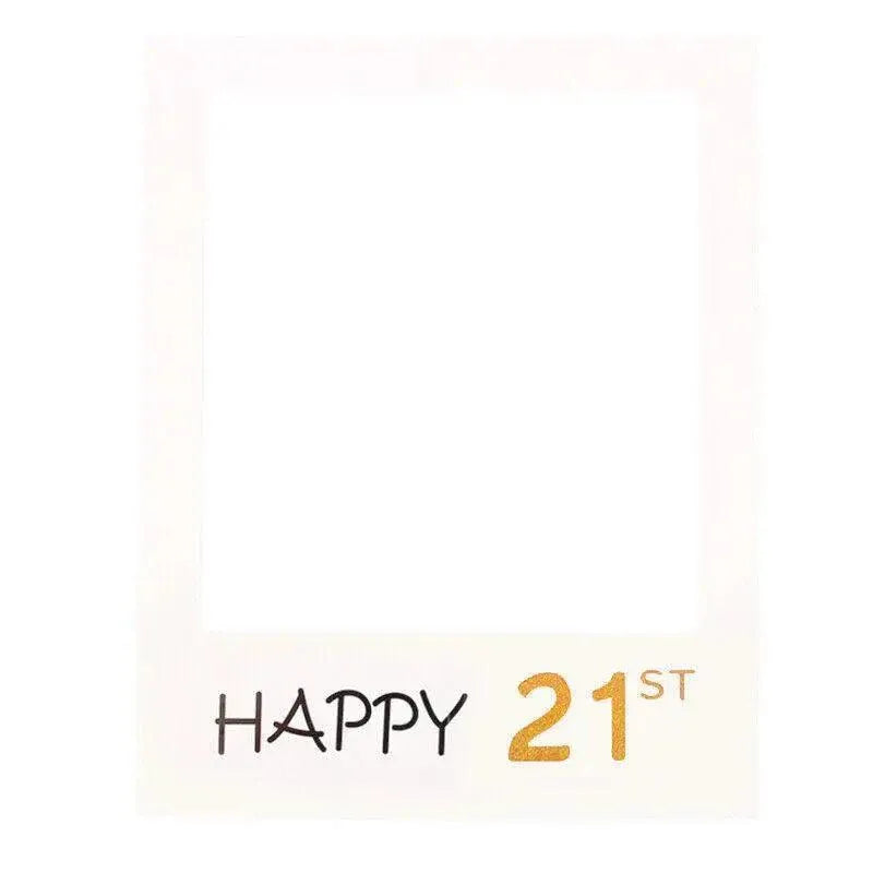 Birthday Photo Booth Frame Prop, 68 x 48 cm, Happy 21st