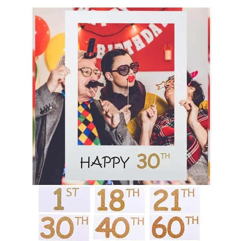 Birthday Photo Booth Frame Prop, 68 x 48 cm