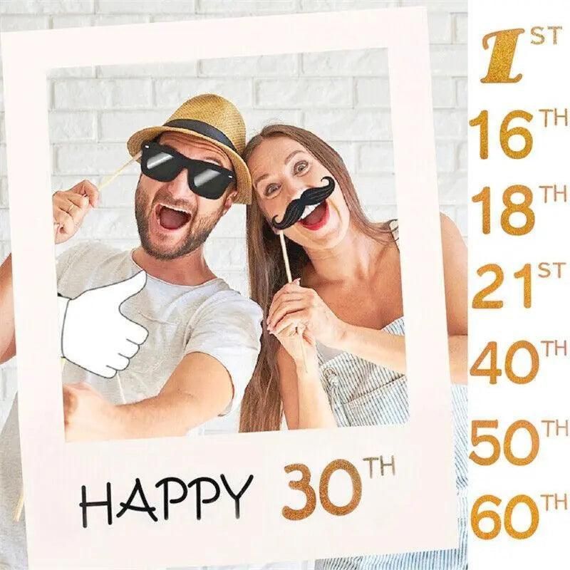 Birthday Photo Booth Frame Prop, 68 x 48 cm